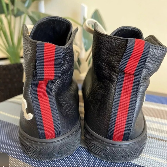 Black leather GUCCI blind for love sneakers - Picture 7 of 9